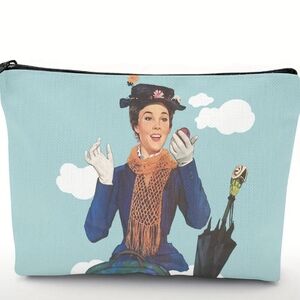 Charming Blue Cosmetic Bag with Iconic Design